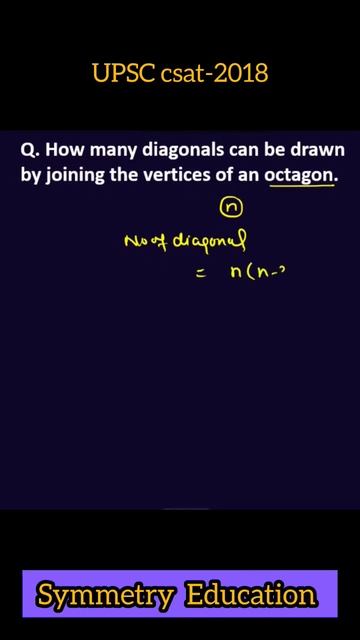 How many diagonals can be drawn by joining the vertices of an octagon. UPSC GS-2 Paper смотреть онлайн