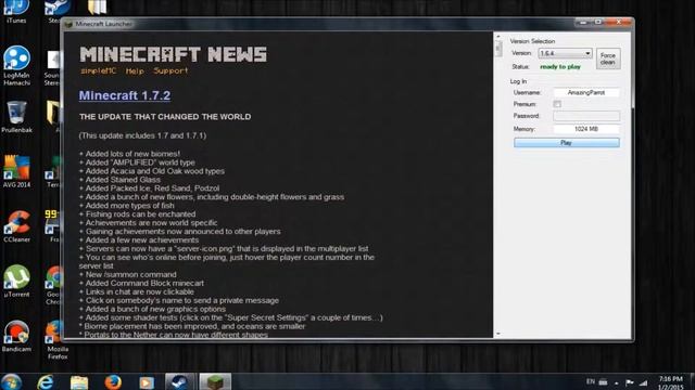 Crack Minecraft + Download (All Versions 2016) [HD] смотреть онлайн