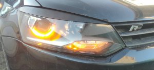 Установка БИ Лед модулей в Фару VW polo .