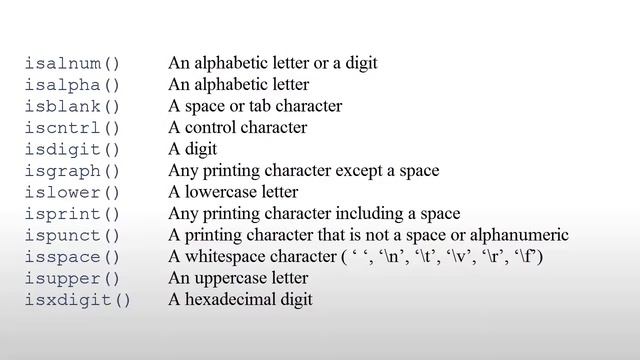 049 char functions | Welcome to the course C programming смотреть онлайн