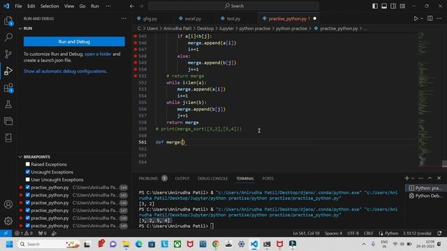 Python Coding Series || Merge Sort Algorithm|| Sorting Algorithm || @datatechinfo