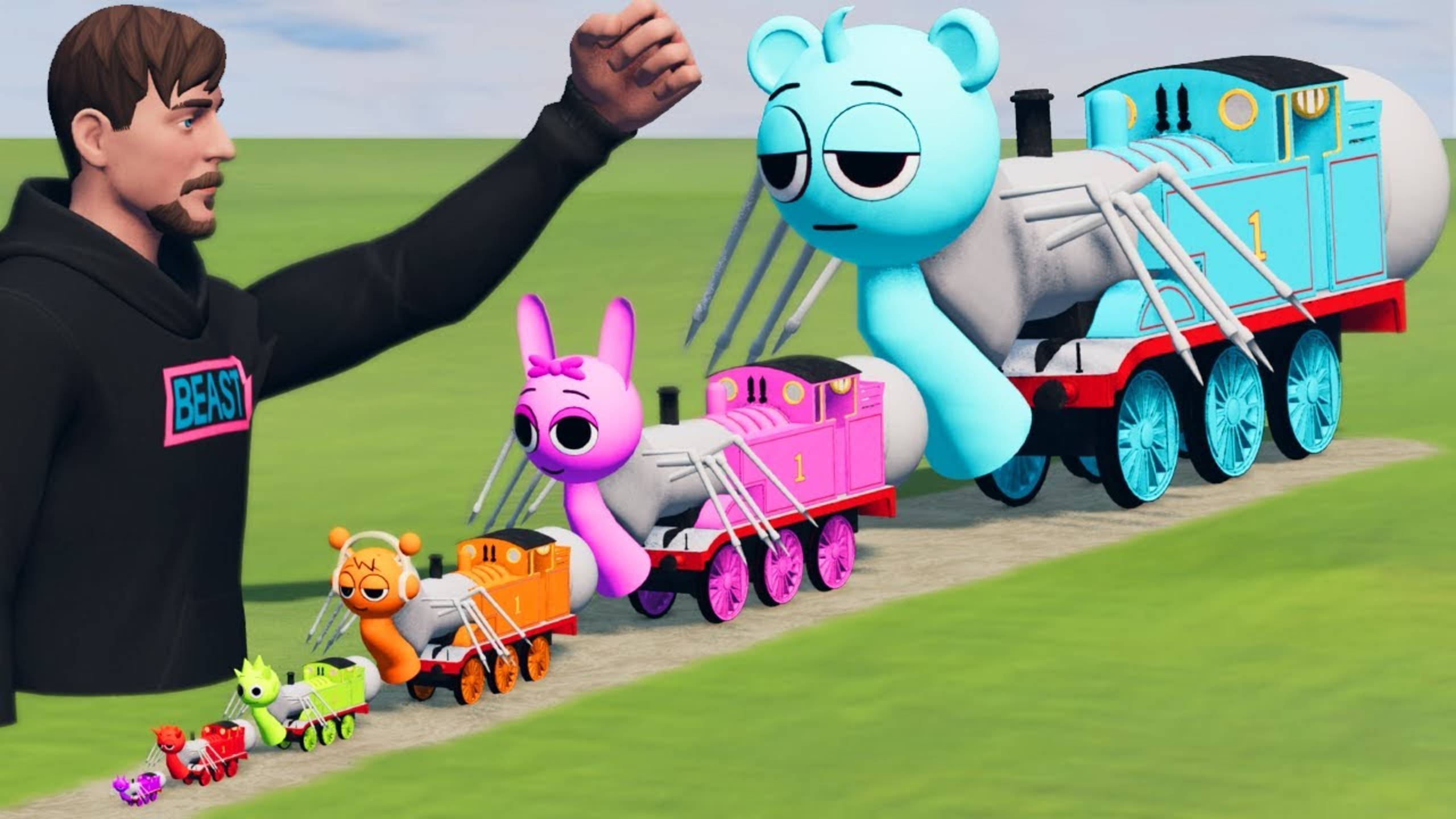 Sprunki beamng|Спрунки гонка на выживание - Бименджи драйв