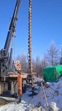 Бурение лидерной скважины через сплошной мерзляк 🥶 Услуги бурения тел. +7 (985) 185-77-77