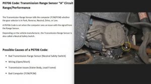 Causes and Fixes P0706 Code: Transmission Range Sensor “A” Circuit Range/Performance