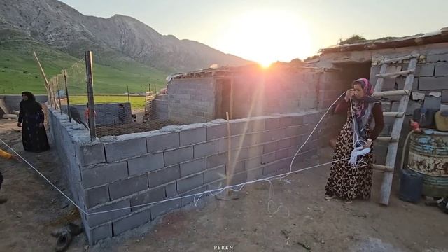 nomadic family  Najmeh cooks authentic Iranian dinner for family members  #villagelife