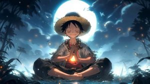 Луффи на Фоне Луны | Luffy Under The Moonlight | One Piece - Живые Обои