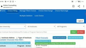 Choice filling process | single demo video |