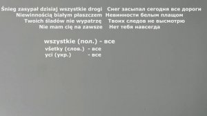 Сравнение русского и польского на примере одной песни
