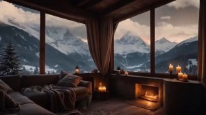 Majestic Winter Ambience _ Relaxing Music & Beautiful Mountain View