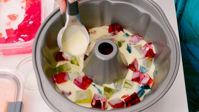 Mosaic 3 Milk Tres Leche Jelly or Pudding Recipe in Urdu Hindi - RKK