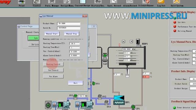 Вакуумная лиофильная сублимационная сушилка RL-010 Minipress.ru