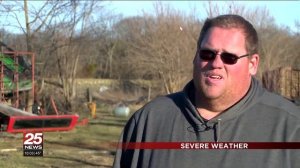 Strong winds damage man’s farm in Lacon