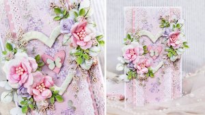 Никогда не устану делать нежные и милые открытки 🥰 Открытка с кружевом, цветами  и сердечком