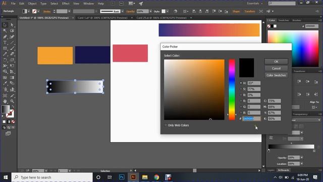 Editable Text Gradient without Create outline ( Adobe Illustrator) смотреть онлайн