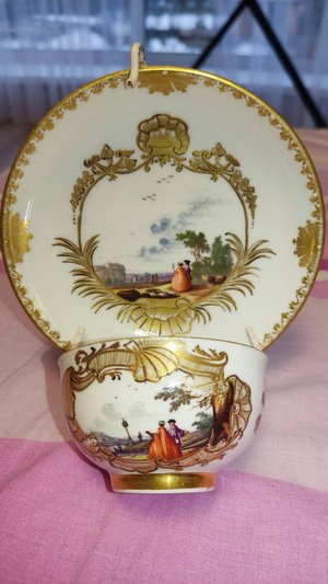 Meissen 18 век чайная пара 1740 эксклюзив