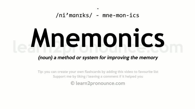 Pronunciation of Mnemonics | Definition of Mnemonics смотреть онлайн