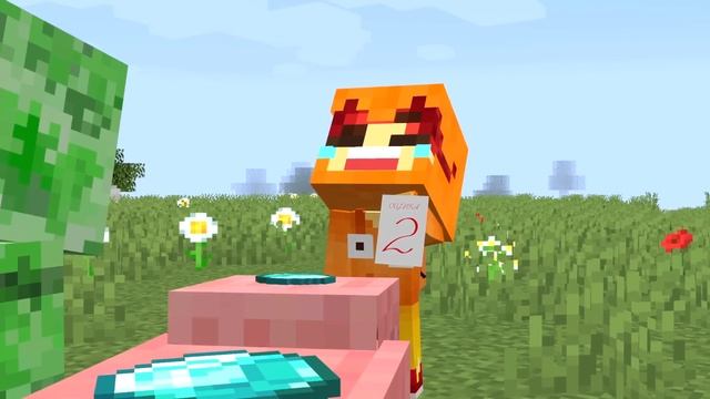 Сигма-крипер и Сигма-свинка встретили грустного школьника!  Мультик в minecraft!