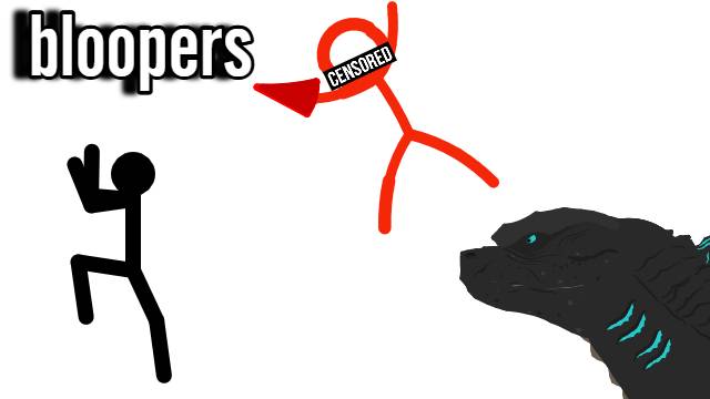 Годзилла против стикменов, ляпы смотреть онлайн