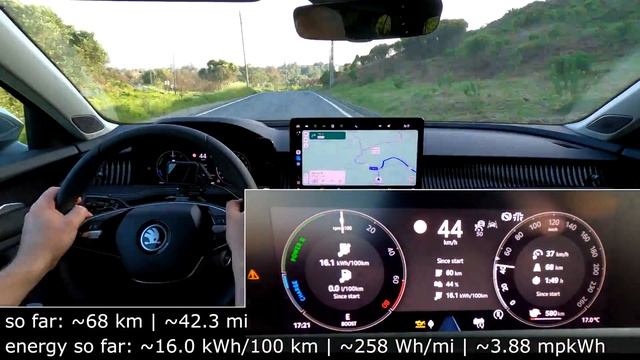 2024 Skoda Superb iV PHEV electric range city real-life ev energy consumption economy plug-in hybri