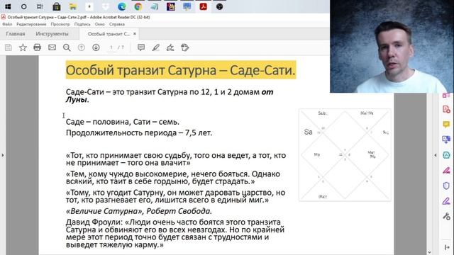 Транзит Сатурна Саде-Сати. Период психо-эмоционального взросления. Технический разбор Саде-Сати. смотреть онлайн