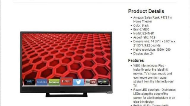 ♒Cheap VIZIO E241i-B1 24-Inch 1080p смотреть онлайн