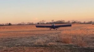 Mini Max ultralight airplane flat rock field