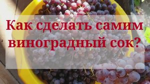 Как сделать самим виноградный сок на зиму.