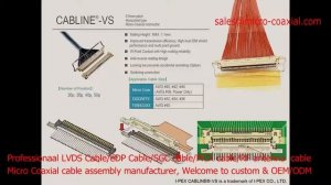 LVDS cable vendor micro coax LVDS cable Custom lvds cable samsung FI-JW34C-B LVDS cable Assembly