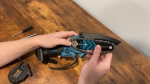 How To Assemble A Mini Electric Chainsaw (Saker)