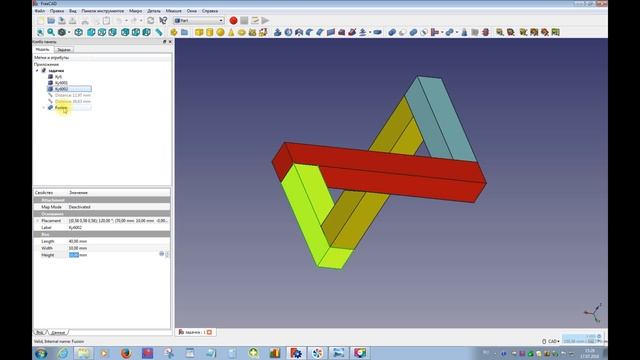FreeCad Простая задачка смотреть онлайн