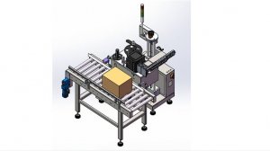 Автоматический принтер-аппликатор с пневмопереносом этикетки.