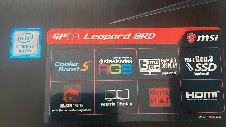 Игровой ноутбук MSI GP63 Leopard 8RD