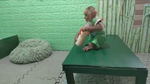 CUTIS helps dad feed baby goats with milk