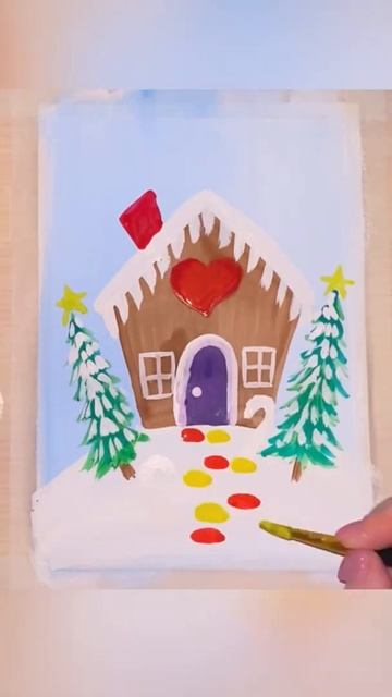 Что нарисовать на Новый год? Рисунок гуашью #art #рисуемвместе #drawing #artist #draw смотреть онлайн