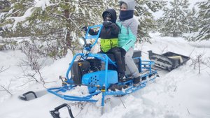 Снегоход Альбатрос небольшие испытания!