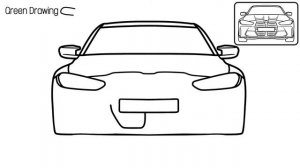 How to draw a BMW M4 G82 Front View easy / drawing bmw m3 4 series competition car