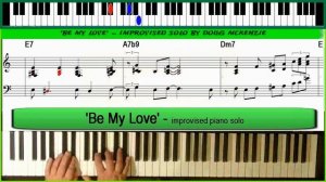 'Be My Love' - block chord tutorial for jazz piano
