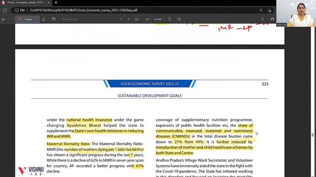 AP SOCIO ECONOMIC SURVEY 2022-2023 | CHAPTER 10 - Sustanable Development Goals  | APPSC GROUP - 1