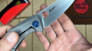 Реплика ножа Spyderco Drunken титан + карбон - обзор!