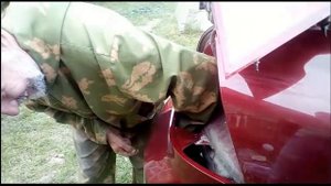 Установка заднего бампера Равон R3.