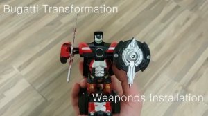 [car robot] [자동차 로봇] Lamborghini and Bugatti Transformation Robot toy 2 Weapons Installation