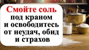 Смойте соль под краном и избавьтесь от неудач, обиды, страхов, черной полосы.   Ритуал с водой и сол