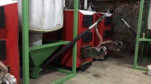 Котельная большой мощности, загрузка Пеллеты погрузчиком