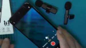 GAMINJA петличный микрофон для записи аудио. wireless lavalier microphone portable for audio