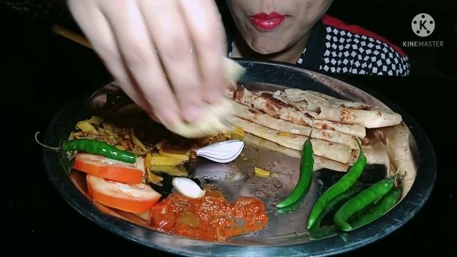 *GHEE ROTI, CHANA DAL, ALOO BHUJIA, ACHAR* EATING😋 | EATING SHOW | MUKBANG | FOOD EATING VIDEO