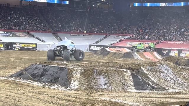 Monster Jam - Detroit 2023 - Megalodon WINNING Freestyle - 3/11/23