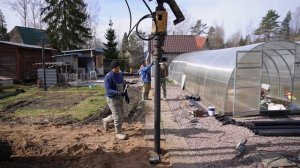 Монтаж ВИНТОВЫХ СВАЙ 6 МЕТРОВ, на заболоченном участке [2024]