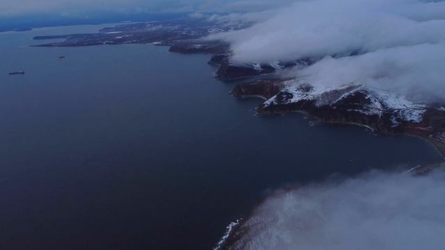 21.03.21 таинственный туман над городом аэросъёмка с квадрокоптера