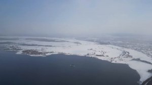 Братская ГЭС и река Ангара (аэросъёмка)