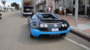 Blue Carbon Fiber Bugatti Vitesse Unloading